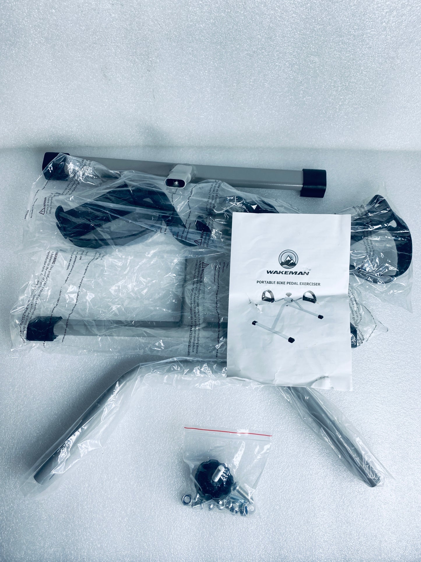 new Other -Wakeman Fitness Portable Pedal Under Desk Exercise Bike, Silver -READ
