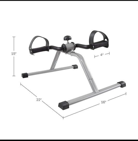 new Other -Wakeman Fitness Portable Pedal Under Desk Exercise Bike, Silver -READ