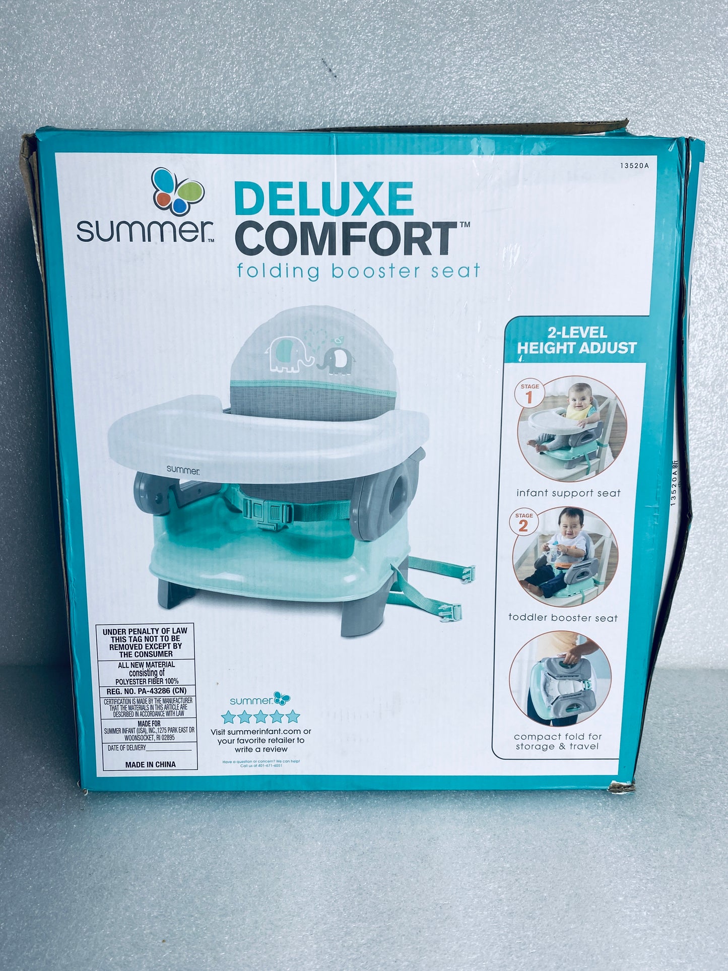#89 - new Other - Summer Unisex Deluxe Comfort Folding Booster Seat Up To 33lbs - (IN CONDITION AS SHOWN)