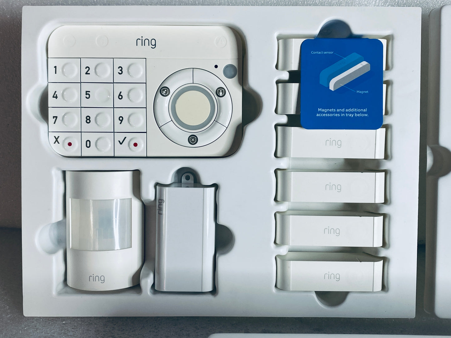Ring 10Pc Wireless Home Alarm Security System Kit, White - (READ)