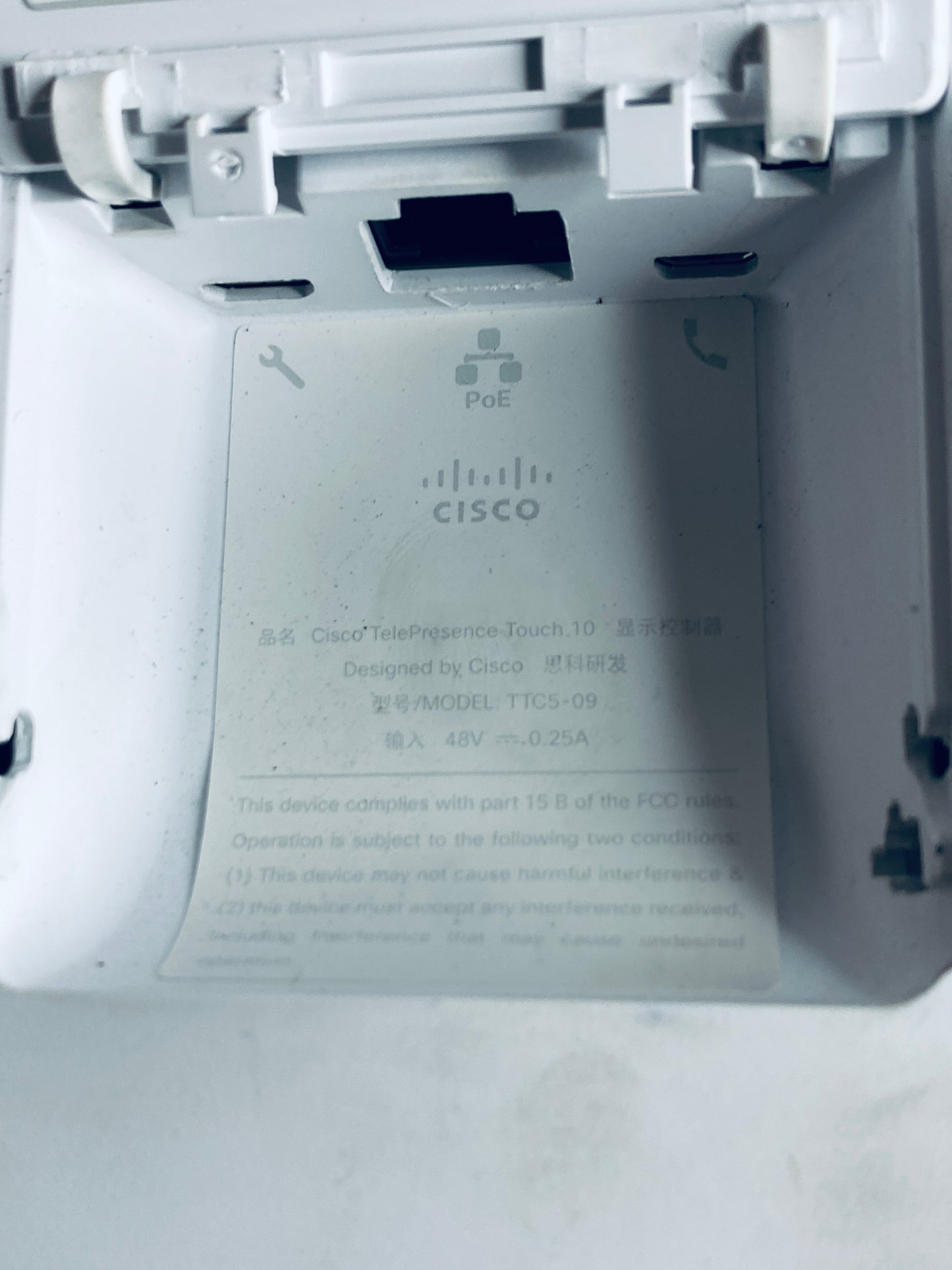 #107 - Cisco TelePresence Touch 10 Web Conference White Tablet, TTC5-09 - (READ) - (IN CONDITION AS SHOWN)$$