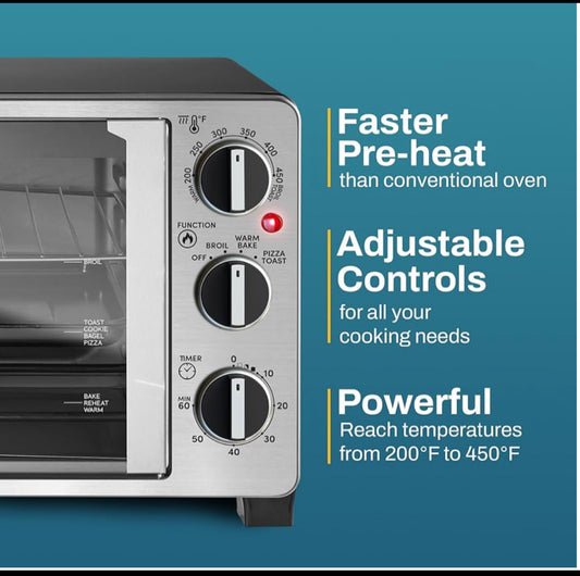 New Other - Elite Gourmet Double French Door Toaster Oven With 25L Capacity-READ