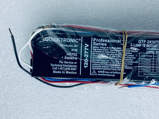 new Open Box-quicktronic QTP-2X32T8/120 2 Lamp Instant Start Electronic Ballast