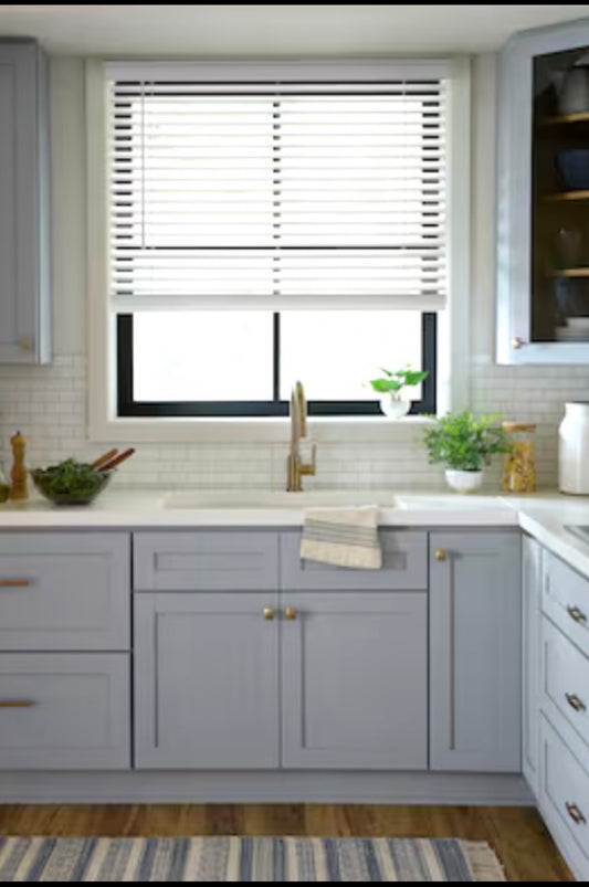 new Other LEVOLOR Trim+Go 2ā White Faux Wood Cordless Blind, 27ā x 64ā - (READ)