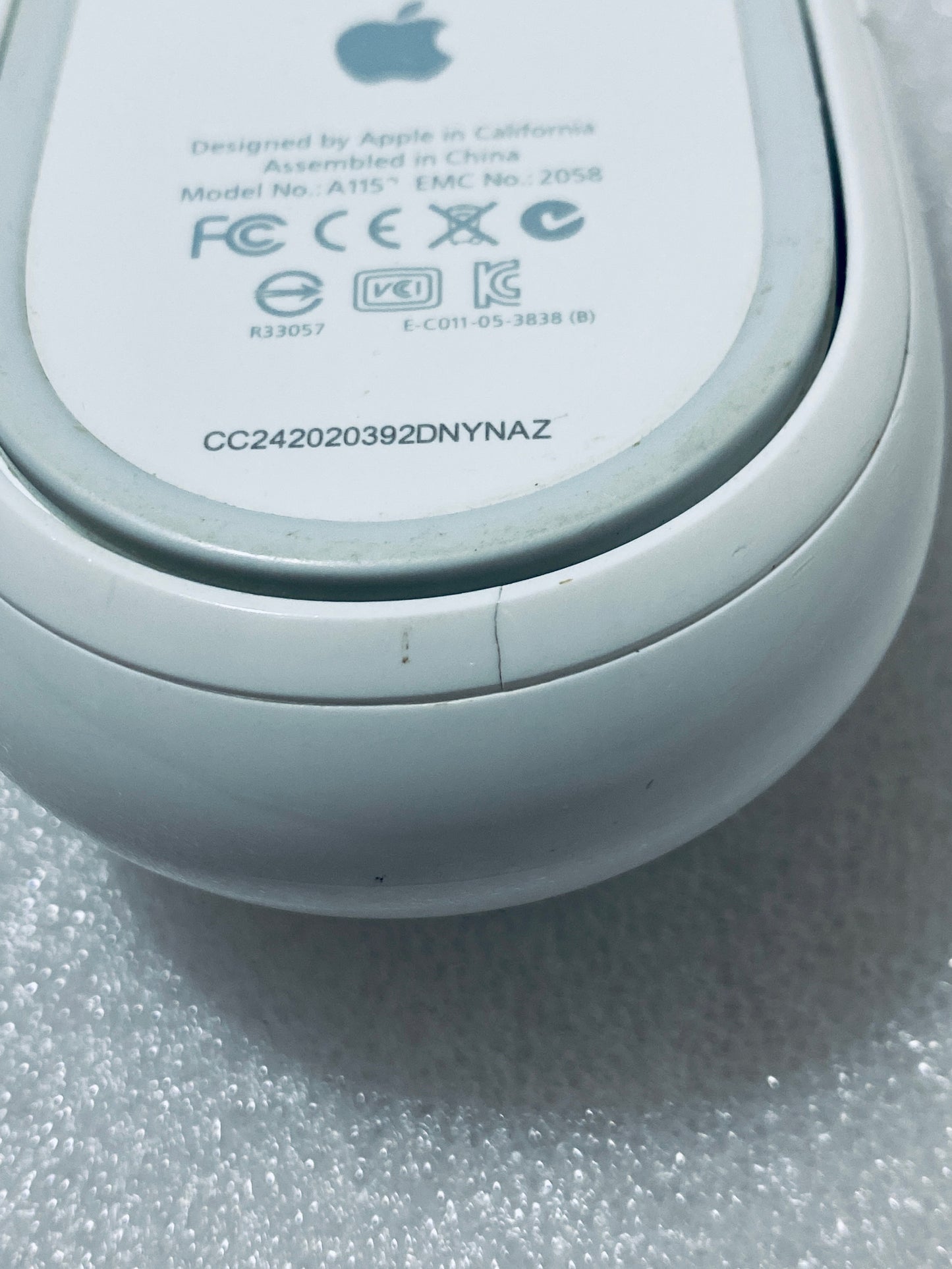 lot Of 2 - Apple White USB Wired Mighty/Optical Mouse, A1152 - (READ)