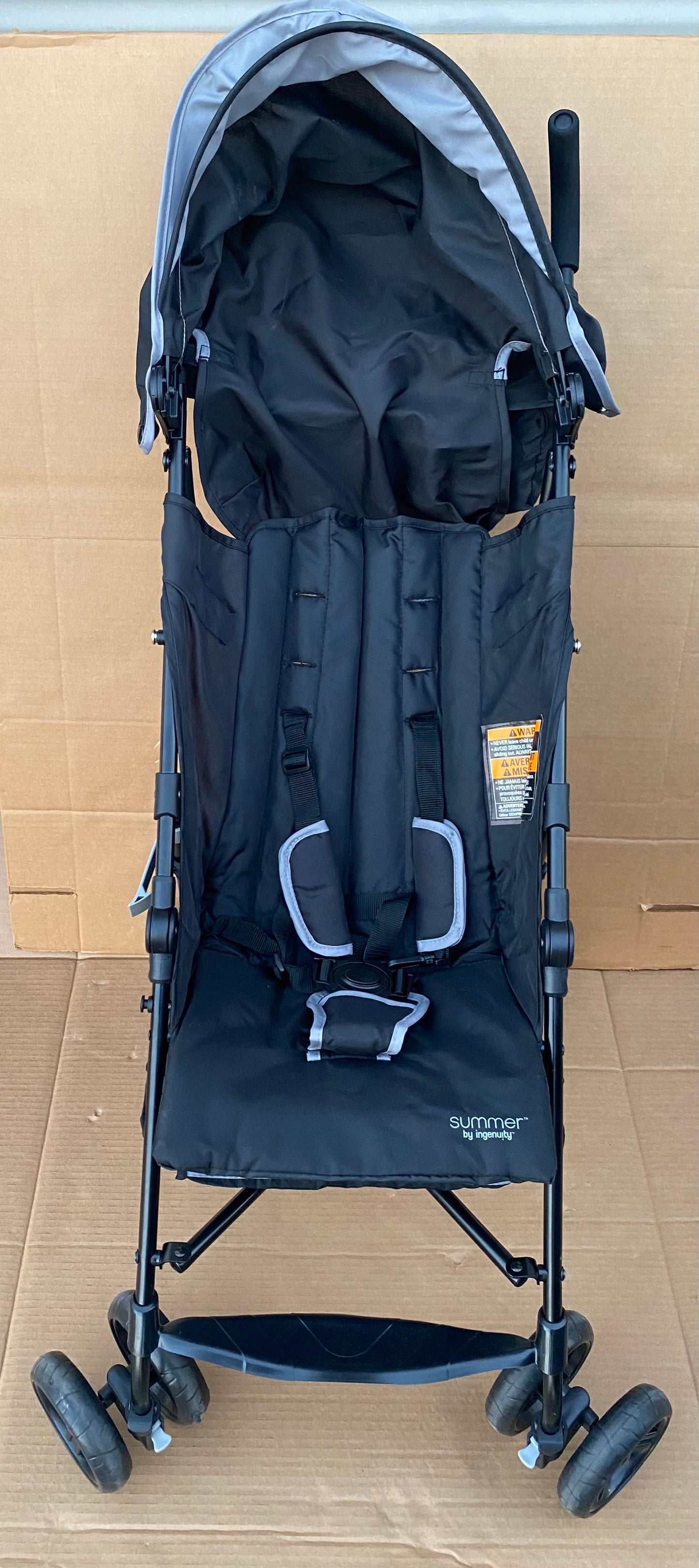 summer By Ingenuity 3D Mini Convenience Stroller, 44" Tall, 32873, Gray - (READ)