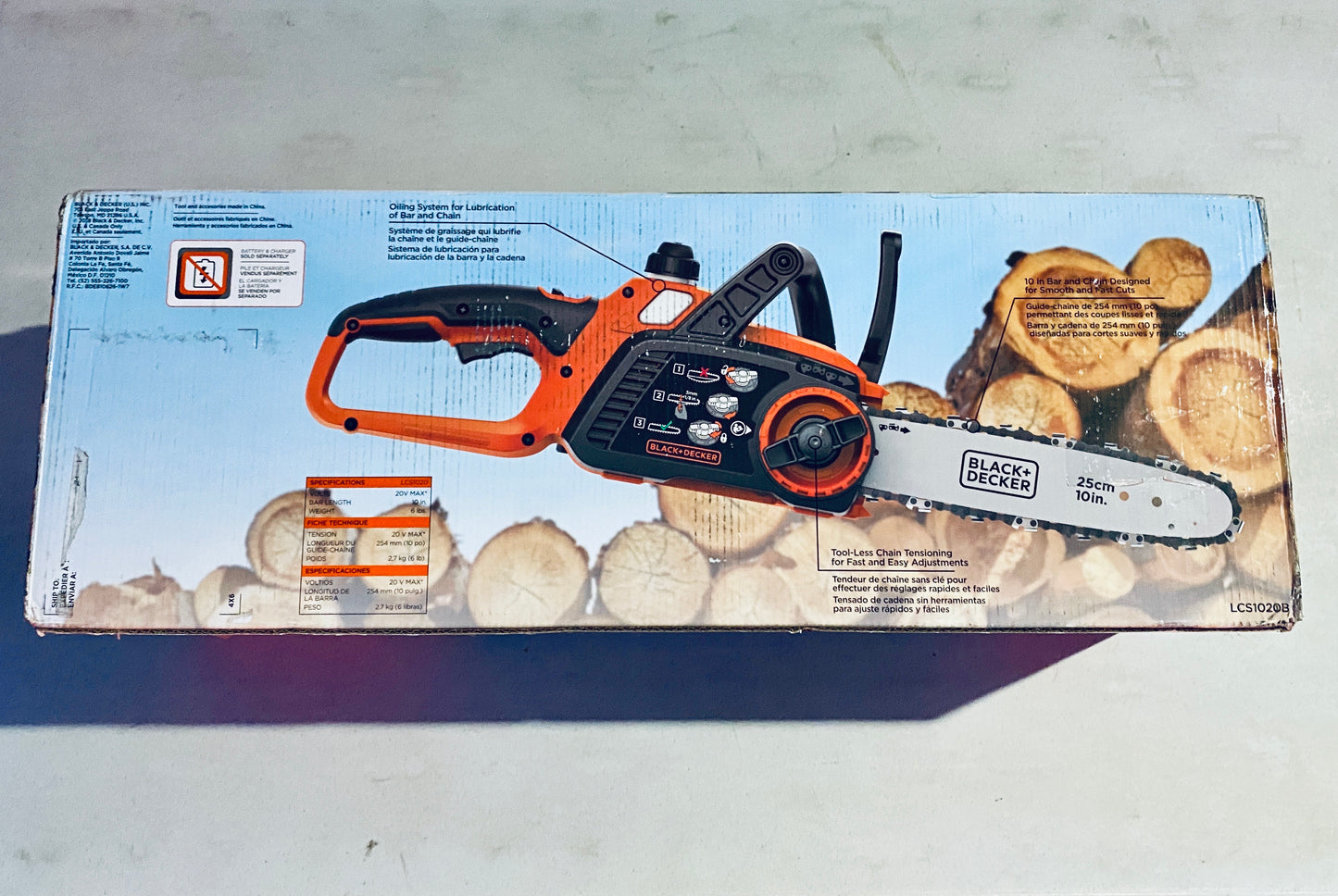 New Other - BLACK+DECKER 20V MAX 10” Battery Powered Chainsaw, Tool Only