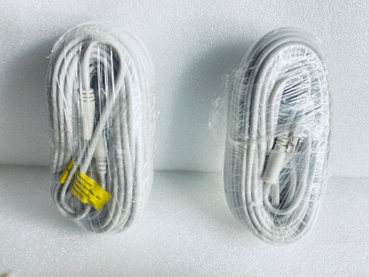 lot Of 2 - Ethernet (POE) Gray Network Cables 30m (100ft) & (2) Free Cables