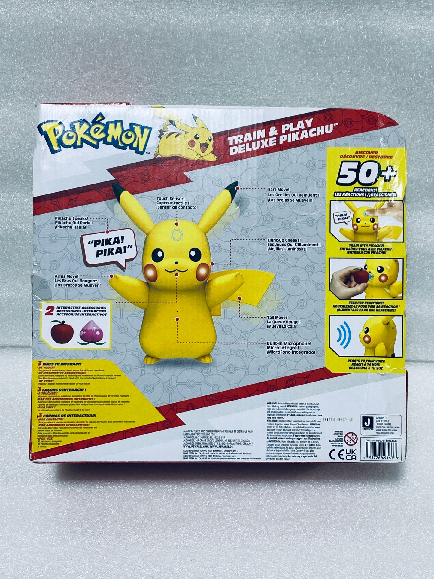 #146 - New Other - Pokémon Train & Play Deluxe Pikachu With 2 Interactive Accessories & 50+ Reactions - (AS SHOWN) - (READ)