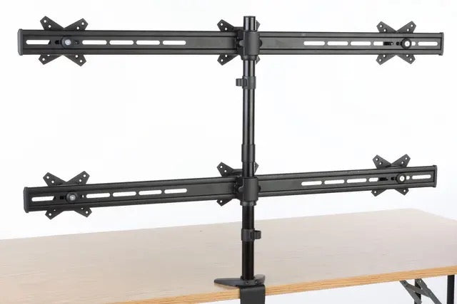 new Other Desktop Monitor Stand w/6 Brackets for 13" to 24" Screens, Black - (READ)