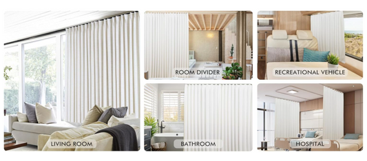 new Other ChadMade Ceiling/Wall Mount 3-6' Curtain Track Kit Rail,White (READ)