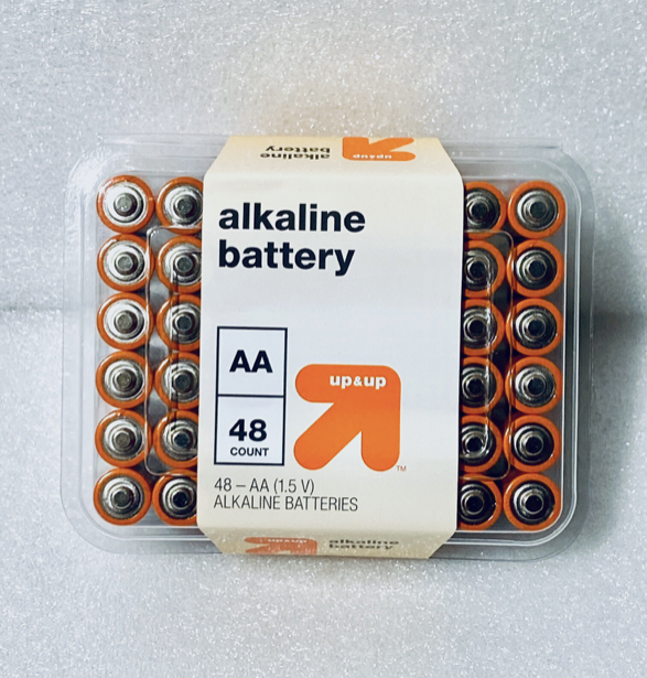 #169 - New - Up & Up AA Alkaline Batteries 1.5V - 48 Pack Size - Expiration 06-2031 - (AS SHOWN)