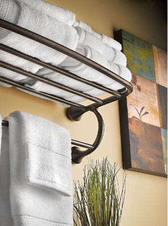 New Open Box Moen Eva Bathroom Hotel Towel Shelf, Oil-Rubbed Bronze