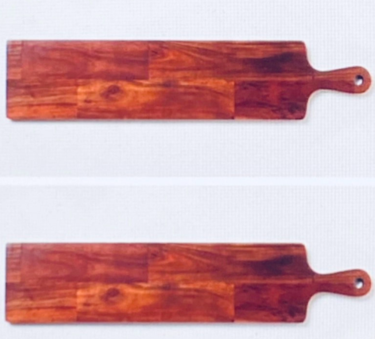 #225 - Lot of 2 New Other Threshold 28" x 6" Wooden Cheese Board - Brown - (IN CONDITION AS SHOWN) (READ)