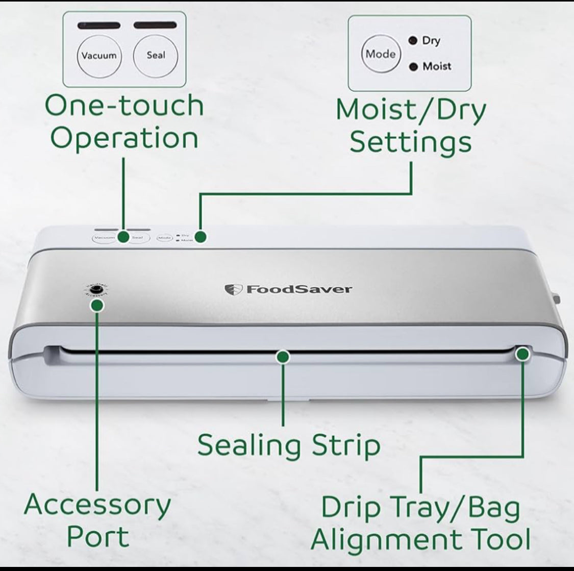 New Other FoodSaver Compact Vacuum Sealer Machine With Airtight Bags & Roll