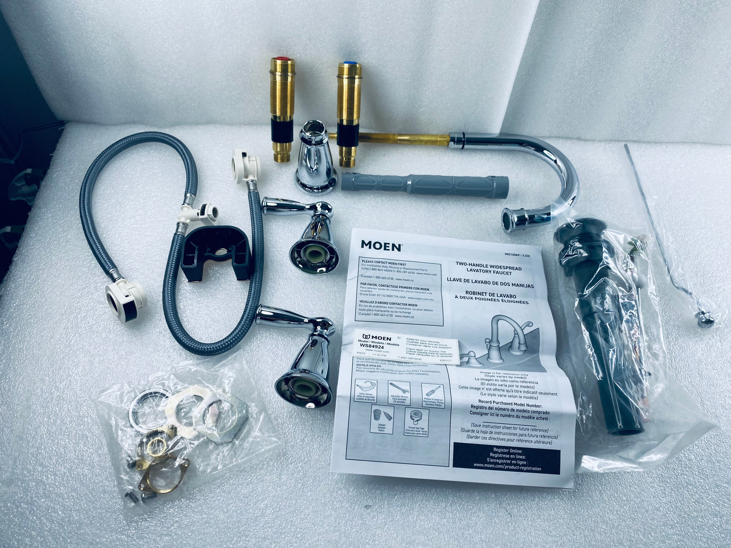 New Other Moen Banbury Two-Handle Widespread Bathroom Sink Faucet, Chrome