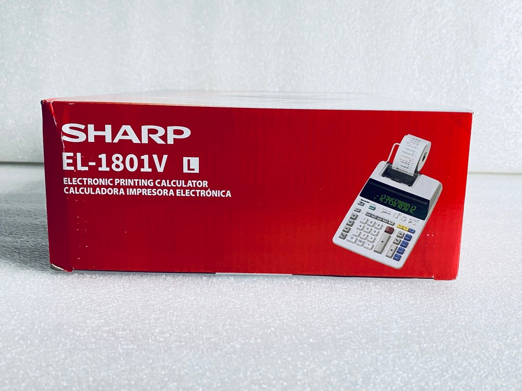 new Other - Sharp EL-1801V 12-Digit 2-Color Printing Calculator