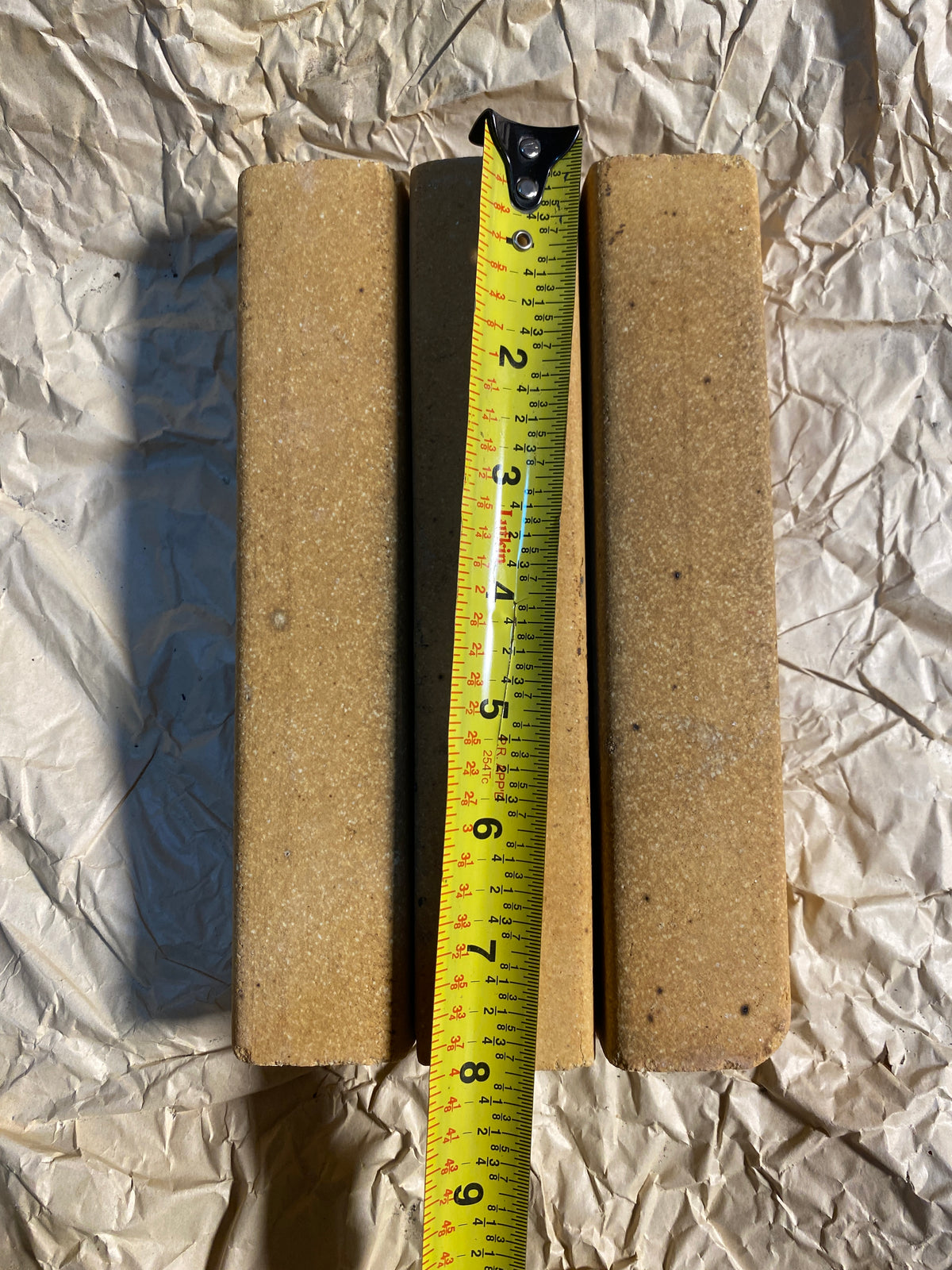 Lot Of 3 - Kiln Approx. 8" Tall x 1 1/2" Wide Squared End Posts