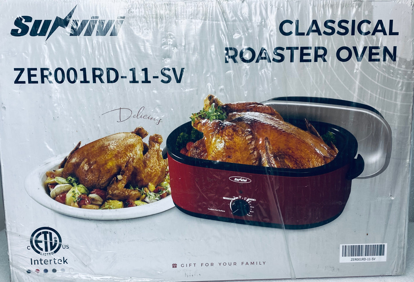 New Sunvivi Classical 20 Quart Roaster Oven ZER001RD-11-SV, Red
