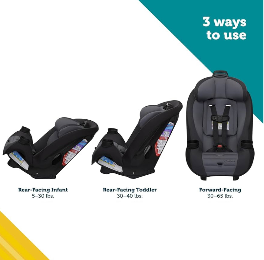 Like New Safety 1st Ellaris 3-in-1 Convertible Rear & Forward-Facing Car Seat