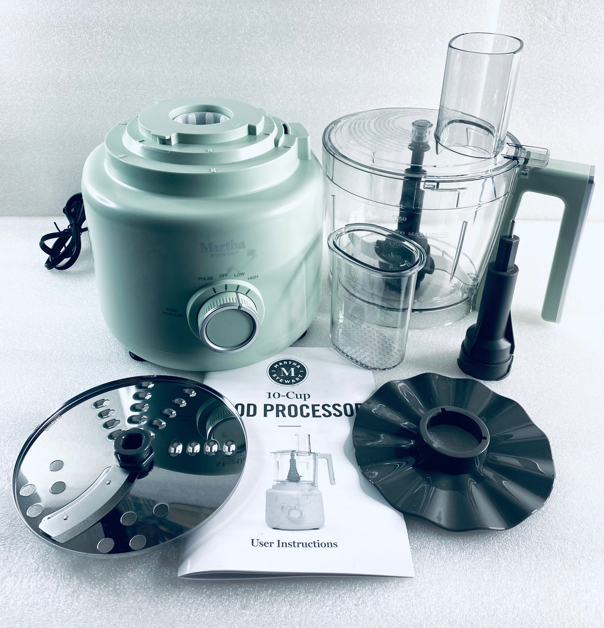 New Other Martha Stewart 10-Cup Food Processor, Honeydew Green