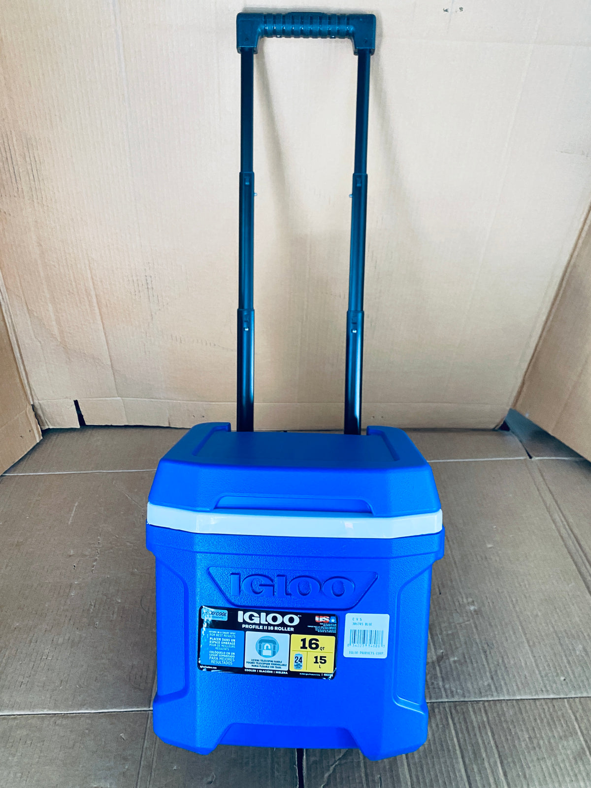 New Other Igloo Profile II 16qt Roller Hard Cooler, Majestic Blue