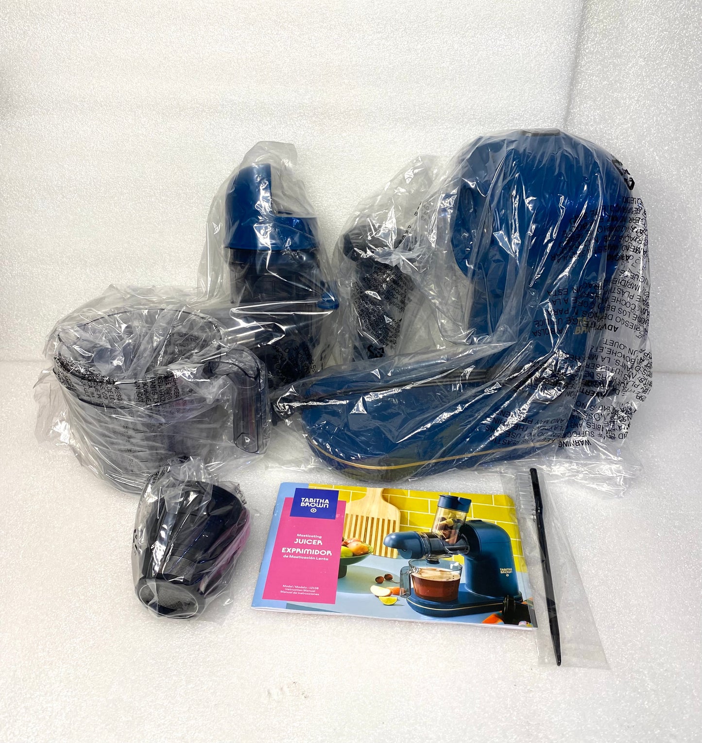 new Other - Tabitha Brown Electric Masticating Juicer, Dark Teal Blue