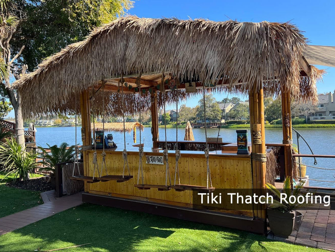 Set Of 2-New Open Box Forever Bamboo Eco-Friendly Mexican Thatch Rolls, 35” × 8’