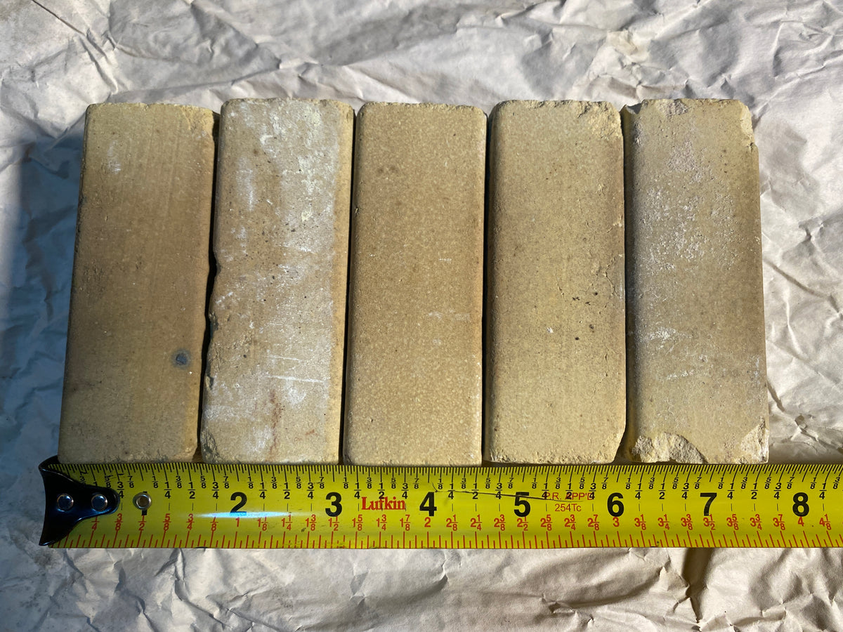 Lot Of 5 - Kiln Approx. 4" Tall x 1 1/2" Wide Squared End Posts