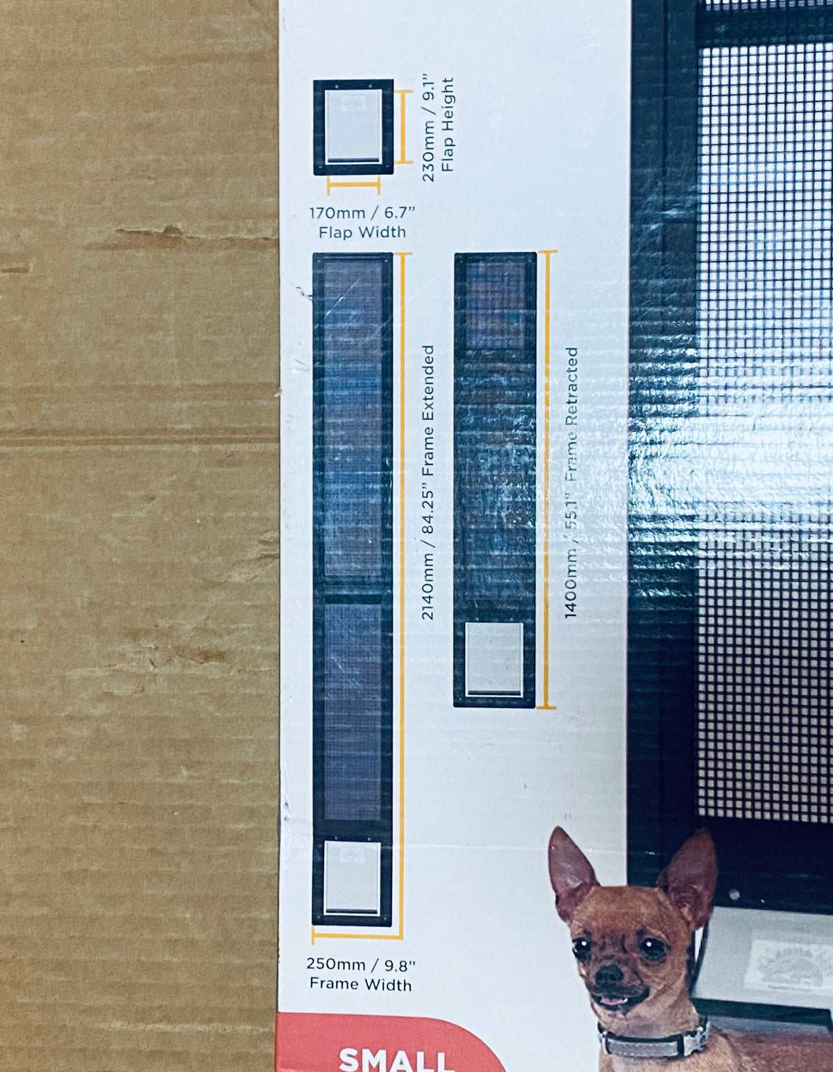 New Open Box Hakuna Pets Mesh Patio Pet Door (V2)+Clear Weather Resistant Panel