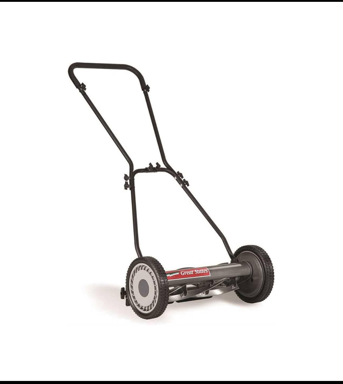 Great States 18-Inch 5-Blade Manual Push Reel Lawn Mower, Grey