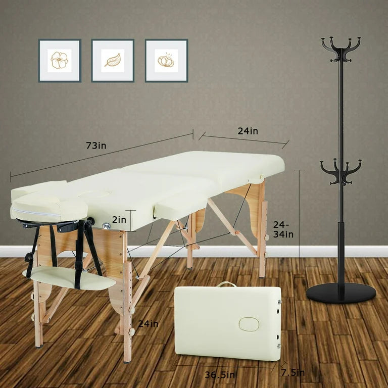 New Open Box BestMessage 73” Foldable/Portable & Height Adjustable Massage Table