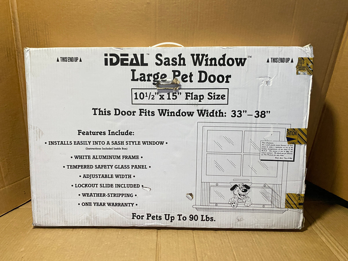 New Other Ideal Pet Aluminum Sash Adjustable Window Pet Door W/ 10-1/2”x15” Flap