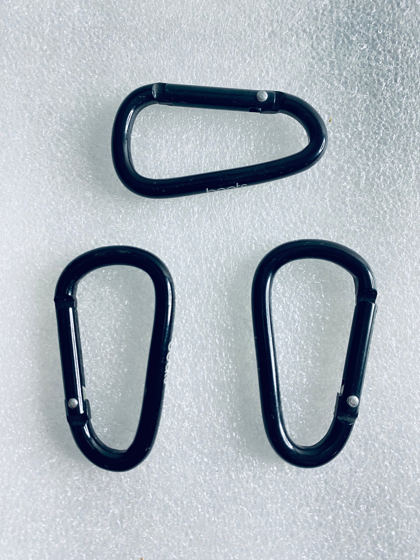 lot Of 3-Beats by Dre Carabiner Belt Bag D Ring Keychain Snap Hook Hanger, Black