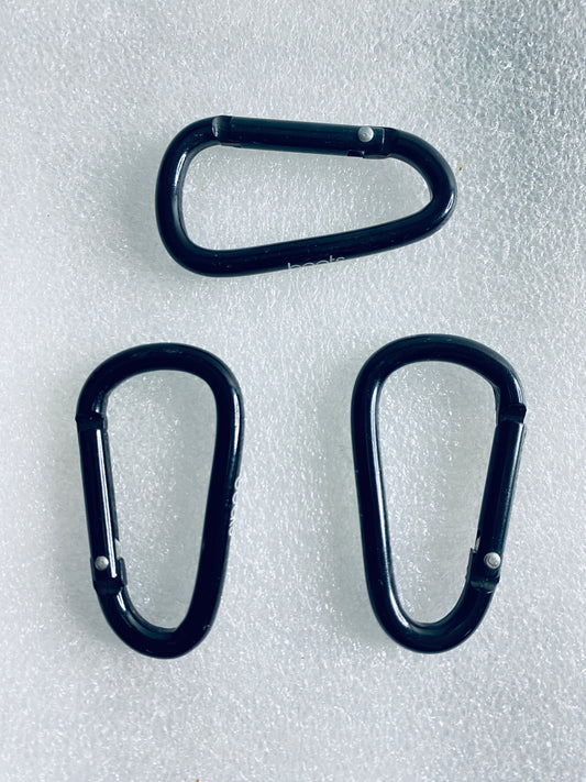 lot Of 3-Beats by Dre Carabiner Belt Bag D Ring Keychain Snap Hook Hanger, Black