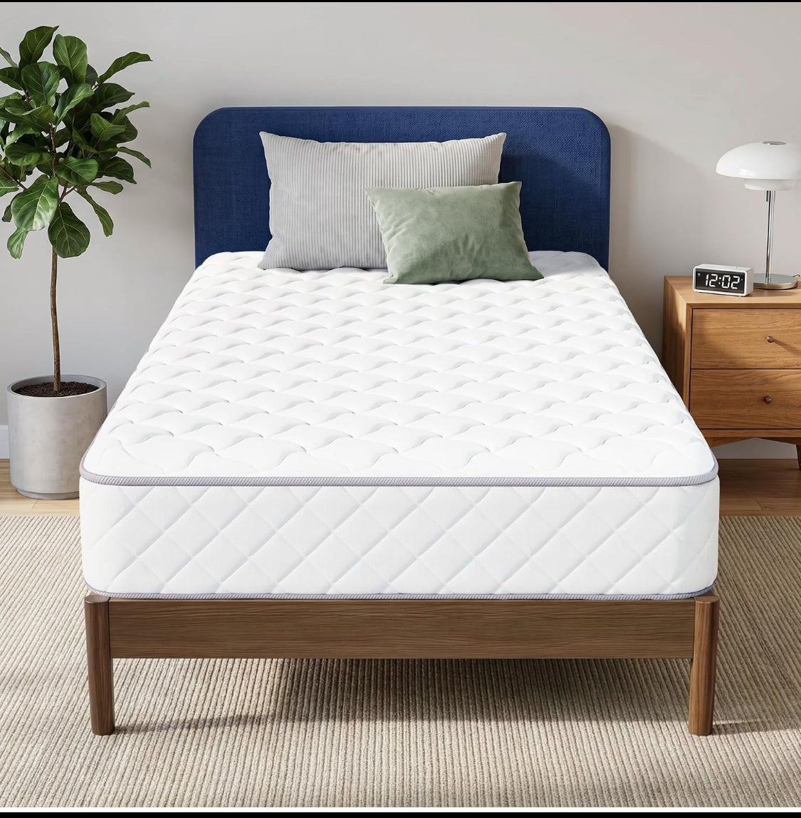 New Open Box Neo Sleep Twin 6” Cool Hybrid Mattress W/ Innerspring Coil Support
