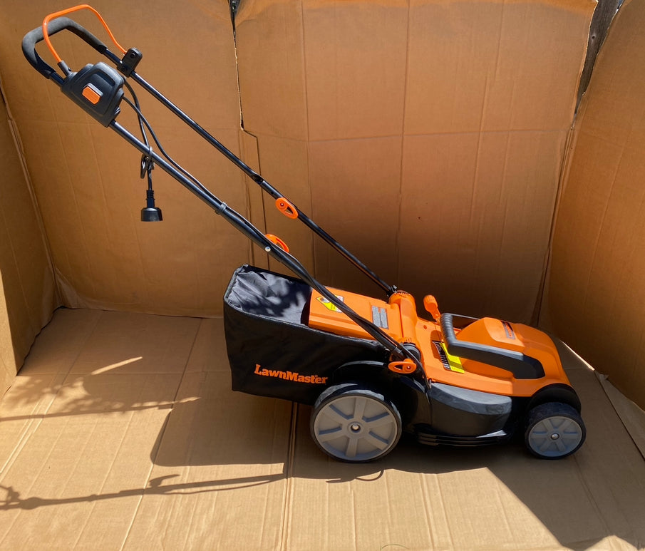 LawnMaster MEB1216K Electric Lawn Mower 16" 12AMP, Black & Orange