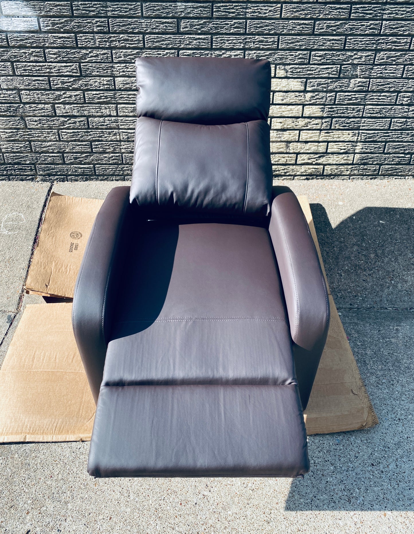 New Other SweetCrispy Home Theater Reclining Chair With Lumbar Support, Brown