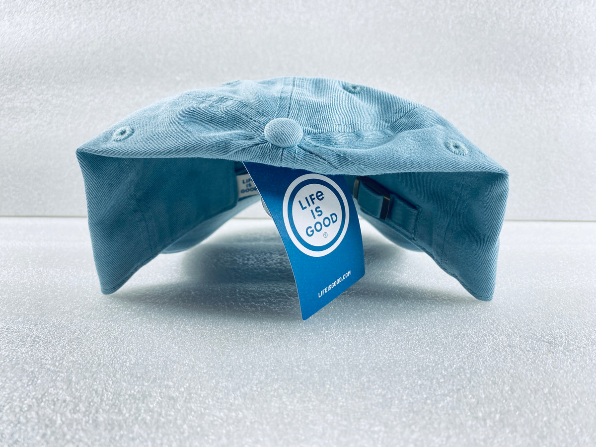 New Life Is Good Adult Unisex Size OS Vintage Smokey Blue Oval Chill Cap