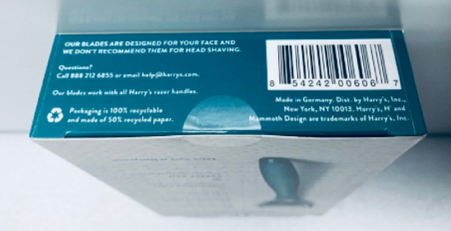 new - HARRY'S TROPICAL GREEN Razor Handle + 2 / 5-Blade Cartridges