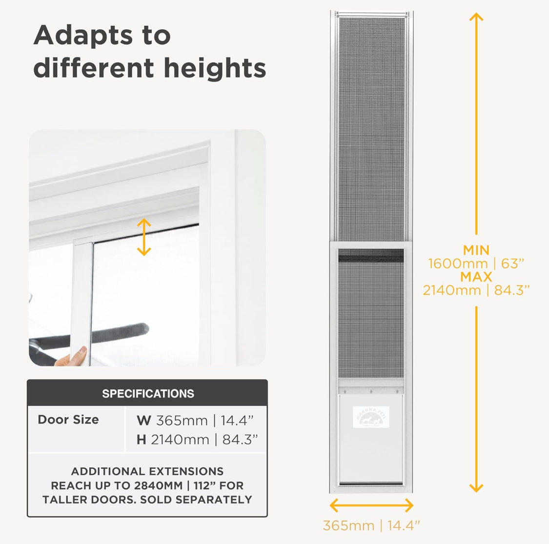 New Open Box Hakuna Pets V2 Patio Pet Door Screen Insert Panel For Sliding Doors