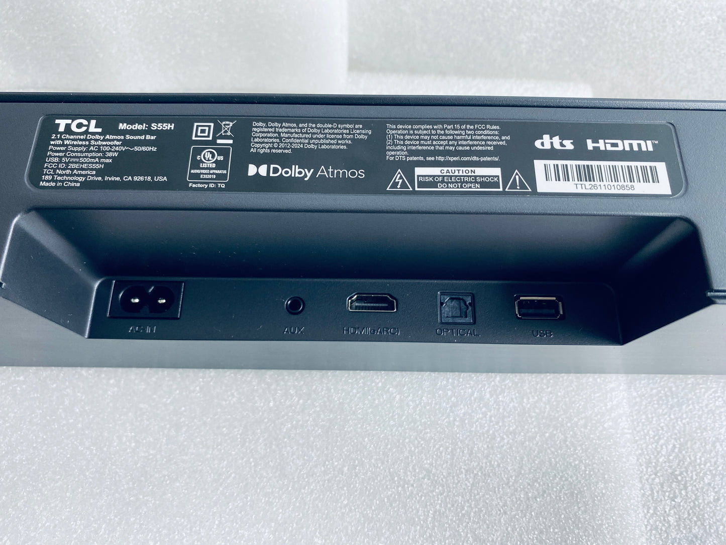 New Other TCL 2.1 Bluetooth Sound Bar With Wireless Subwoofer W/ Remote Control