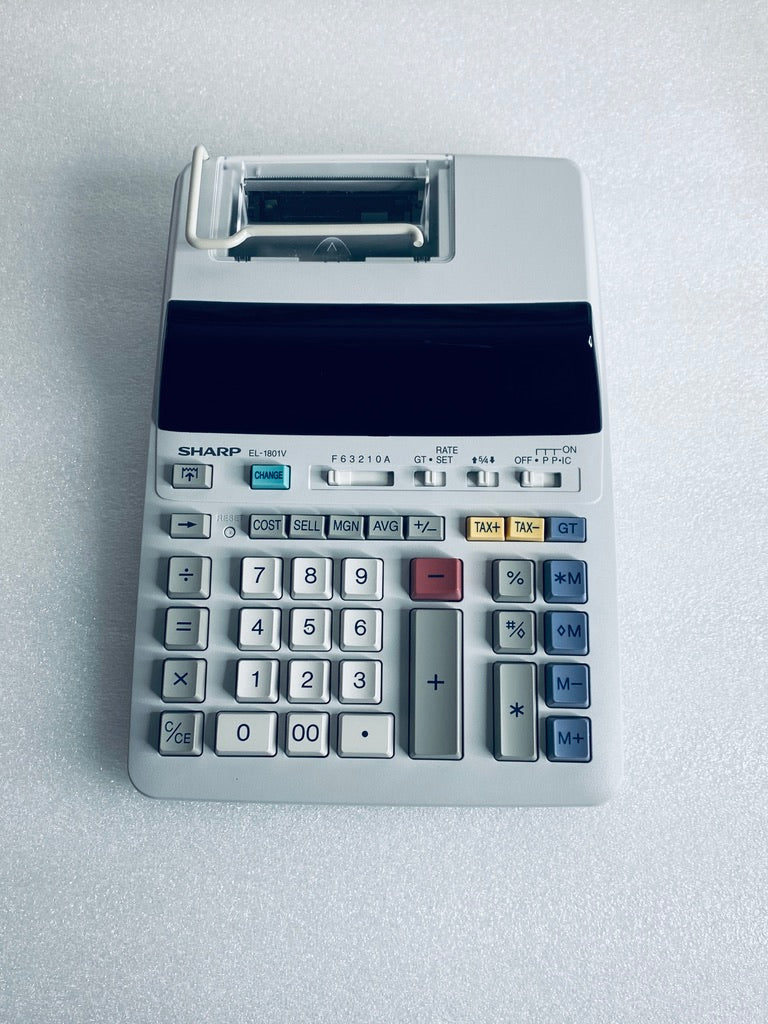 new Other - Sharp EL-1801V 12-Digit 2-Color Printing Calculator