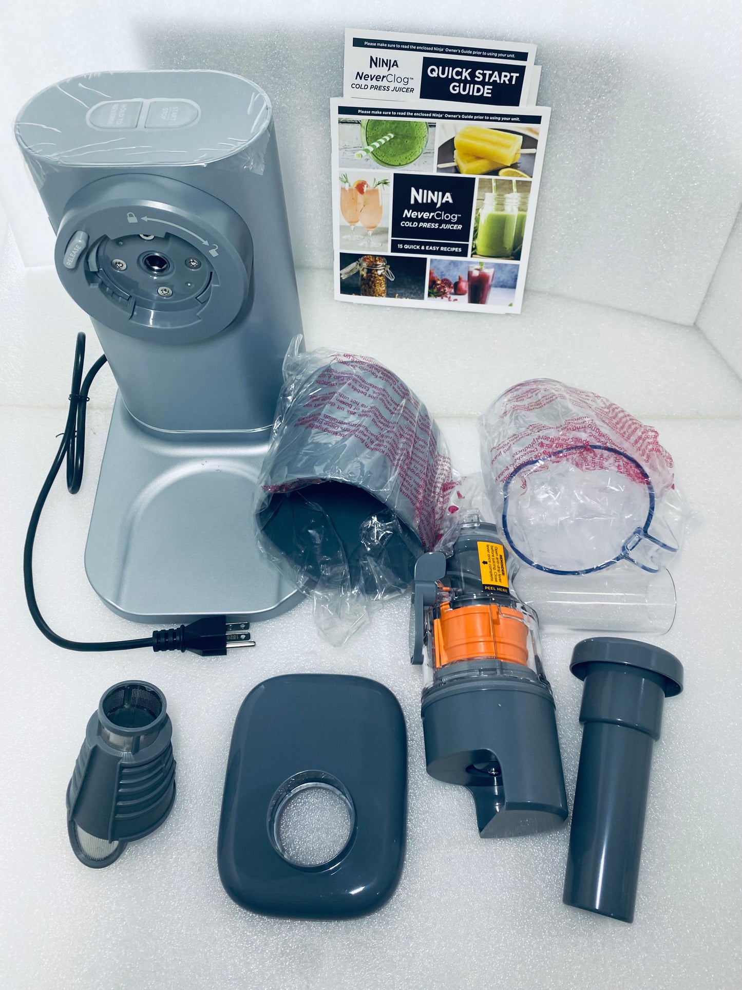 New Other Ninja NeverClog Cold Press Juicer W/ High-Torque & Total Pulp Control
