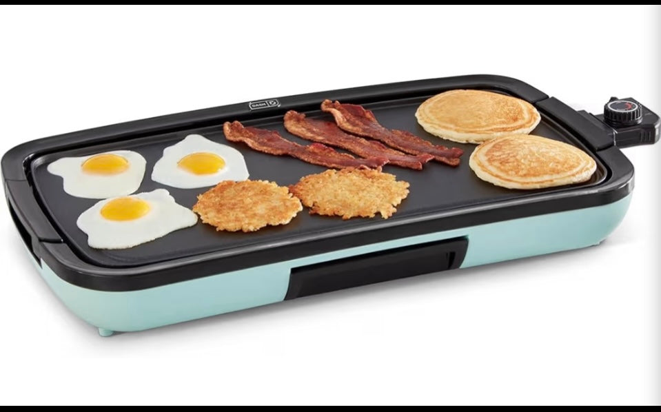 New Dash Deluxe Everyday Griddle 20” x 10.5” Removable Nonstick Griddle Plate