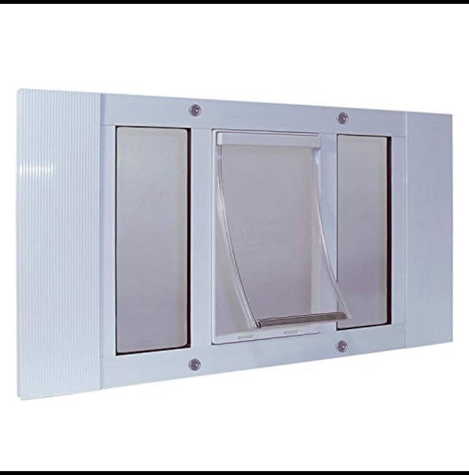 Ideal Pet Products Large Aluminum Adjustable Sash Window Pet Door, 33" to 38"