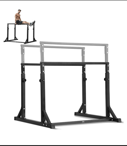 New Other VEVOR 800lb Capacity Heave Duty Dip Bar Stand With Adjustable Height