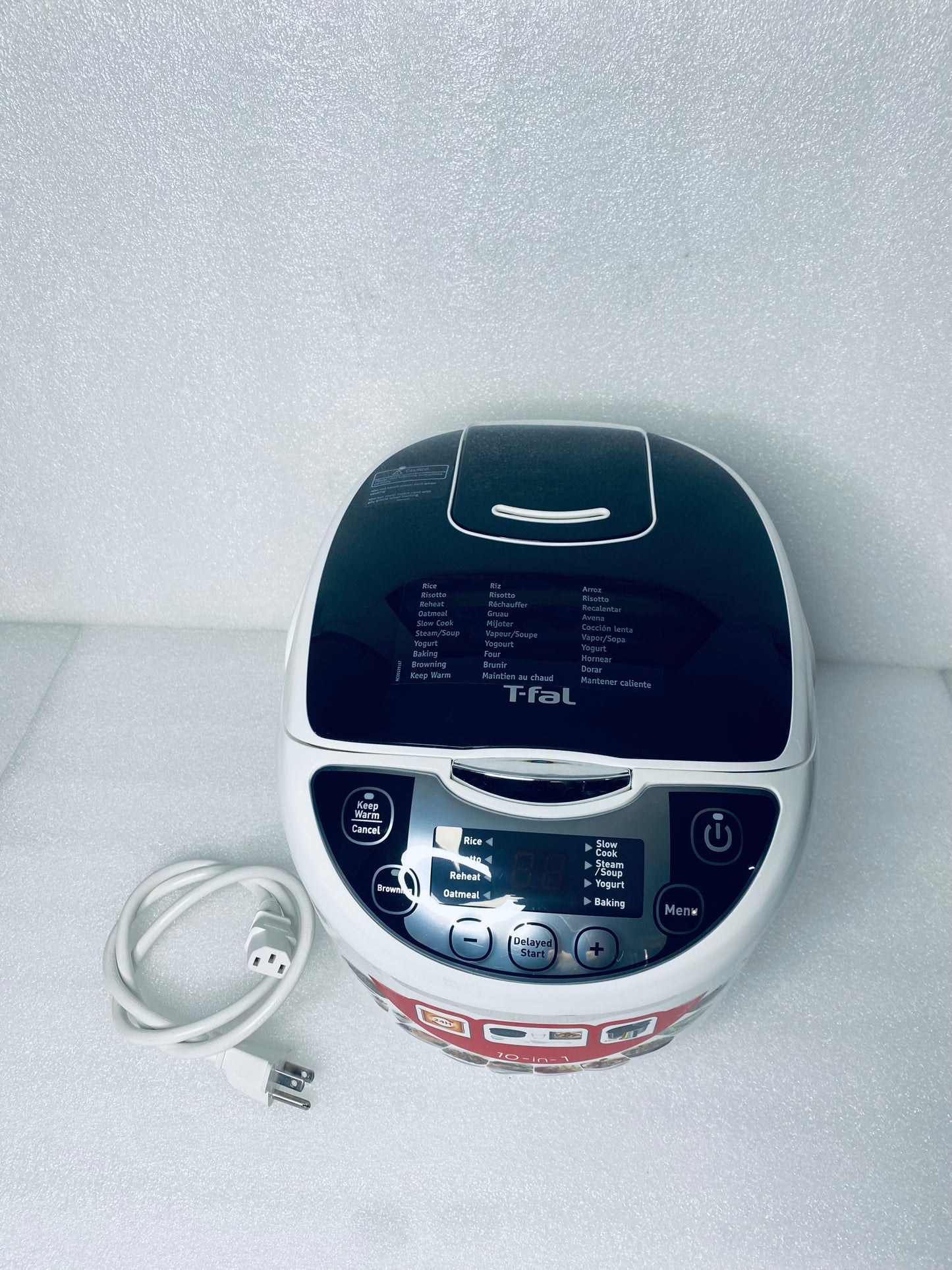 T-Fal 10 Cup 750W Rice & Multi-Cooker, White