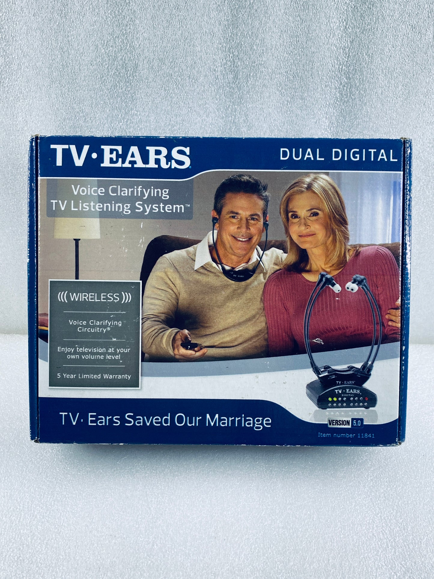 TV EARS 5.0 Dual Digital Wireless Headset System & RF Transmitter, Black