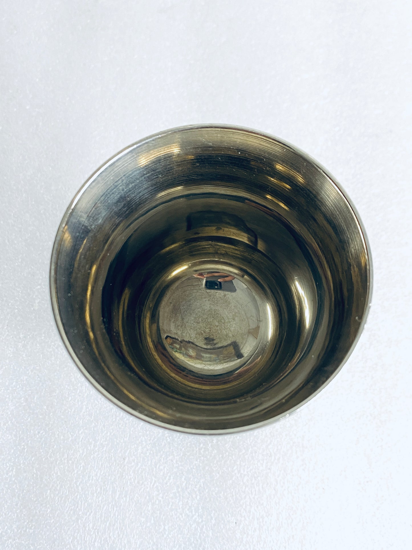 Lot Of 3 Vintage World Gift Z.Y. India Chalice Goblet Etched Brass Silver Plated